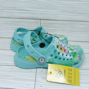 Joybees Kids Active Clog Aqua Washed Tie Dye Toddler  US 8/9